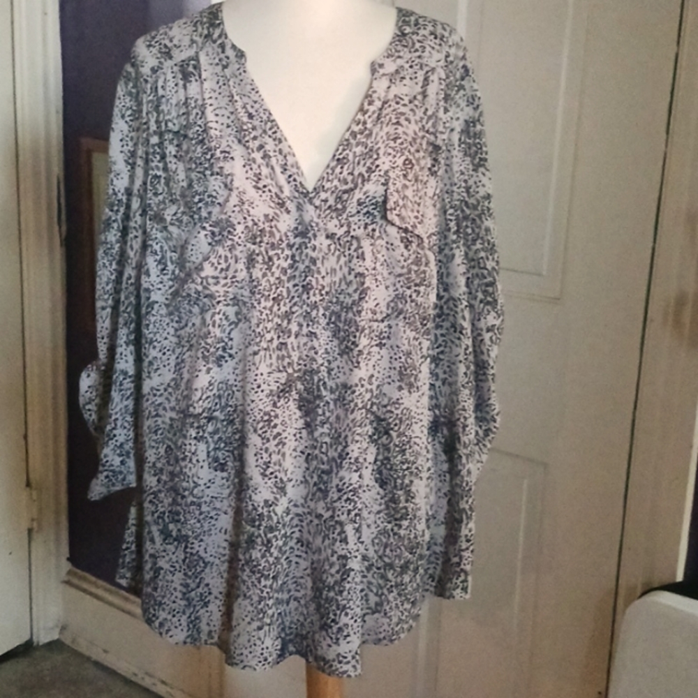 Torrid Harper leopard blouse